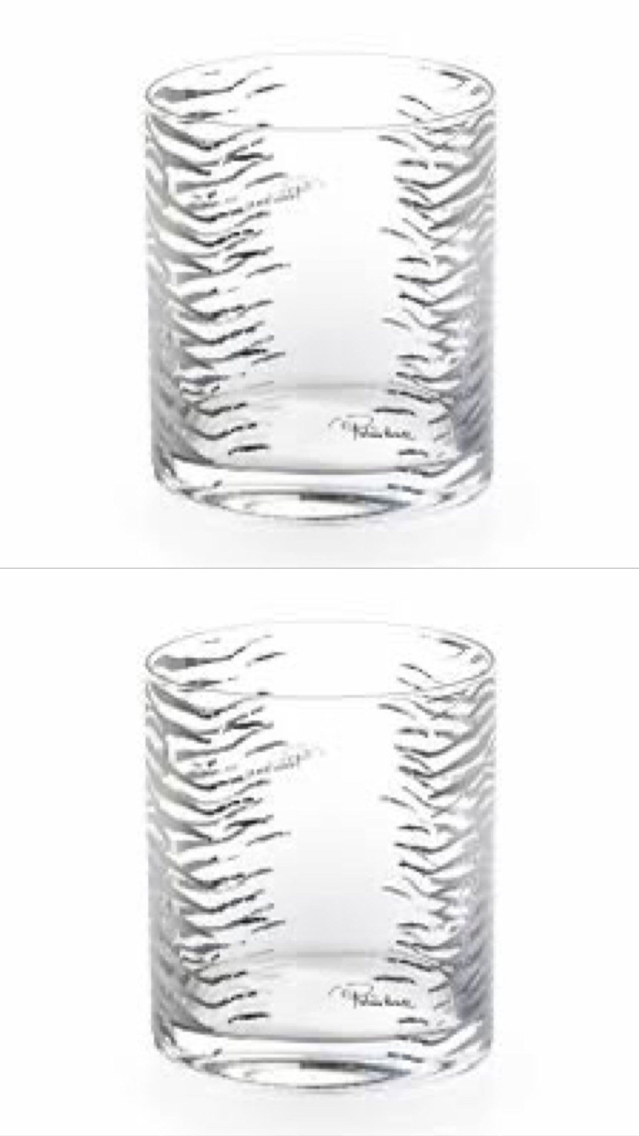 ROBERTO CAVALLI - BICCHIERE OLD FASHION PLATIN /PLATIN OLD FASHION GLASS ** - SET 2 PZ